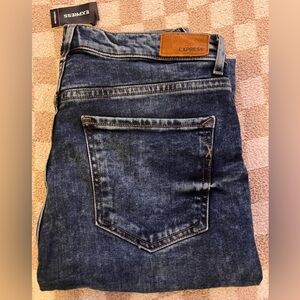 Express Dark Mom Jean Super High Rise